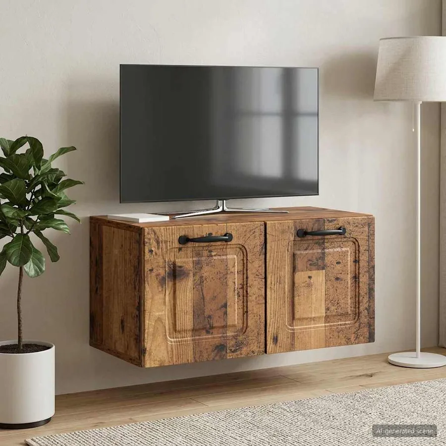 Meuble TV mural Bois ancien 59,5 x 31 x 30 cm Bois d'ingénierie - 4