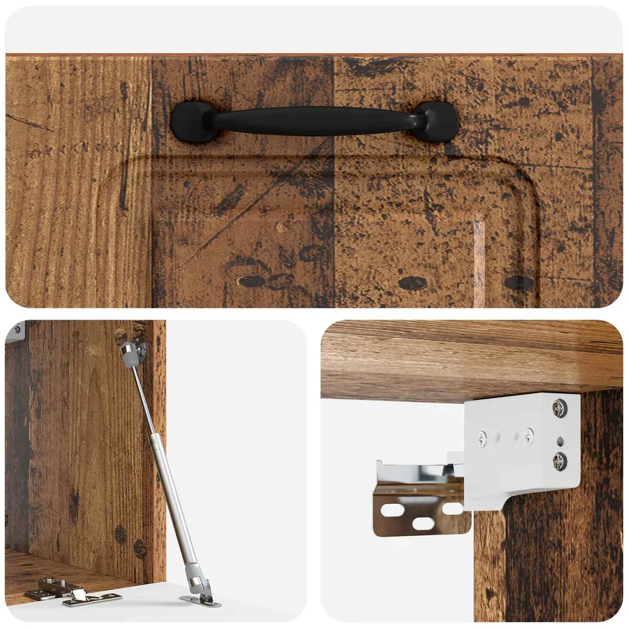 Meuble TV mural Bois ancien 59,5 x 31 x 30 cm Bois d'ingénierie - 9