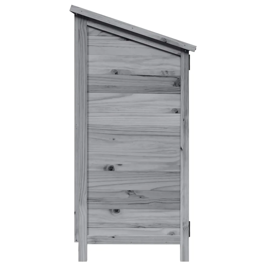 Abri de jardin Gris 106,5 x 56 x 113,5 cm Bois de Sapin Massif - 6