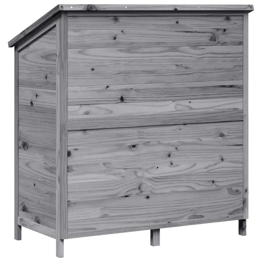 Abri de jardin Gris 106,5 x 56 x 113,5 cm Bois de Sapin Massif - 7
