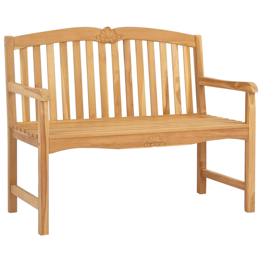 Banc en Bois Sculpté en Rose 114 x 60 x 95 cm Naturel - 2