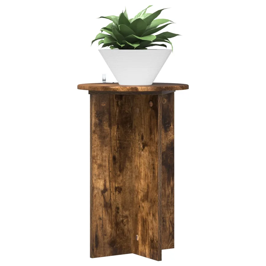 Support de Plante 2 pcs Chêne fumé Ø40 x 60 cm - 3