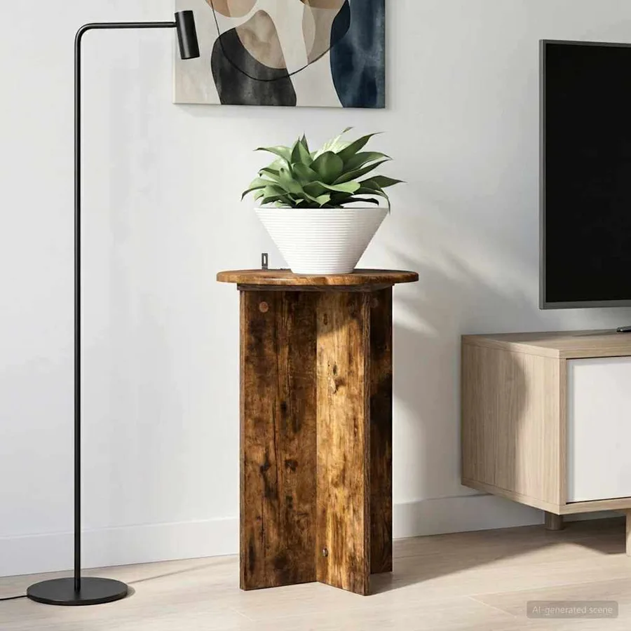 Support de Plante 2 pcs Chêne fumé Ø40 x 60 cm - 4