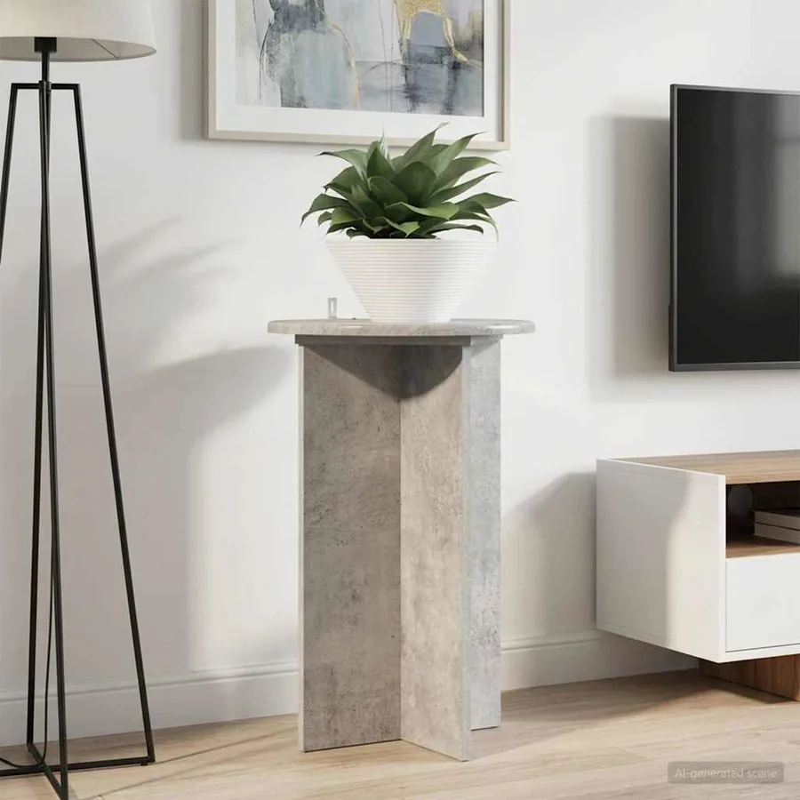 Support de Plante 2 pcs Gris béton Ø40 x 60 cm - 4