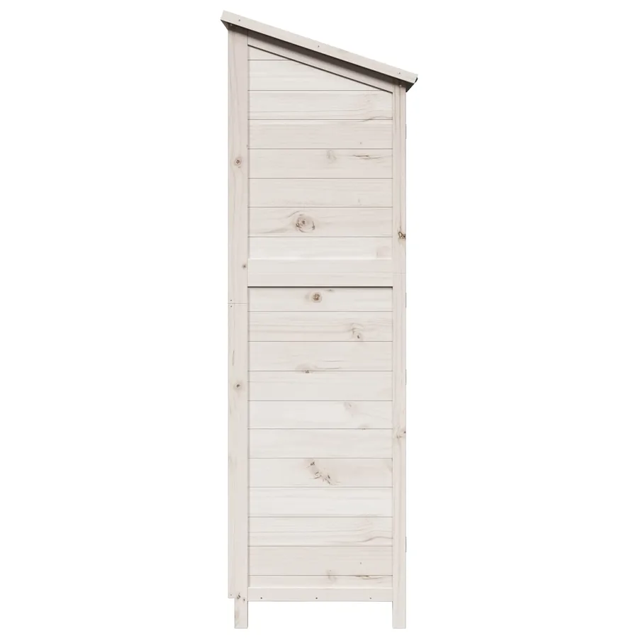 Abri de jardin Blanc 59 x 56 x 176 cm Bois de Sapin Massif - 6