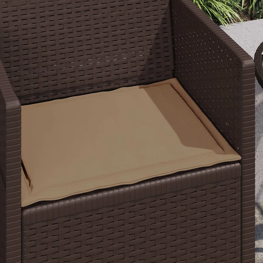 Coussins de siège 4 pcs Taupe 47 x 36 x 2 cm Polyester - 4