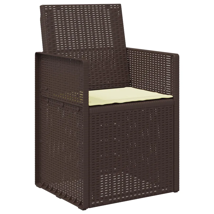 Coussins de siège 2 pcs Crème 47 x 36 x 2 cm Polyester - 3