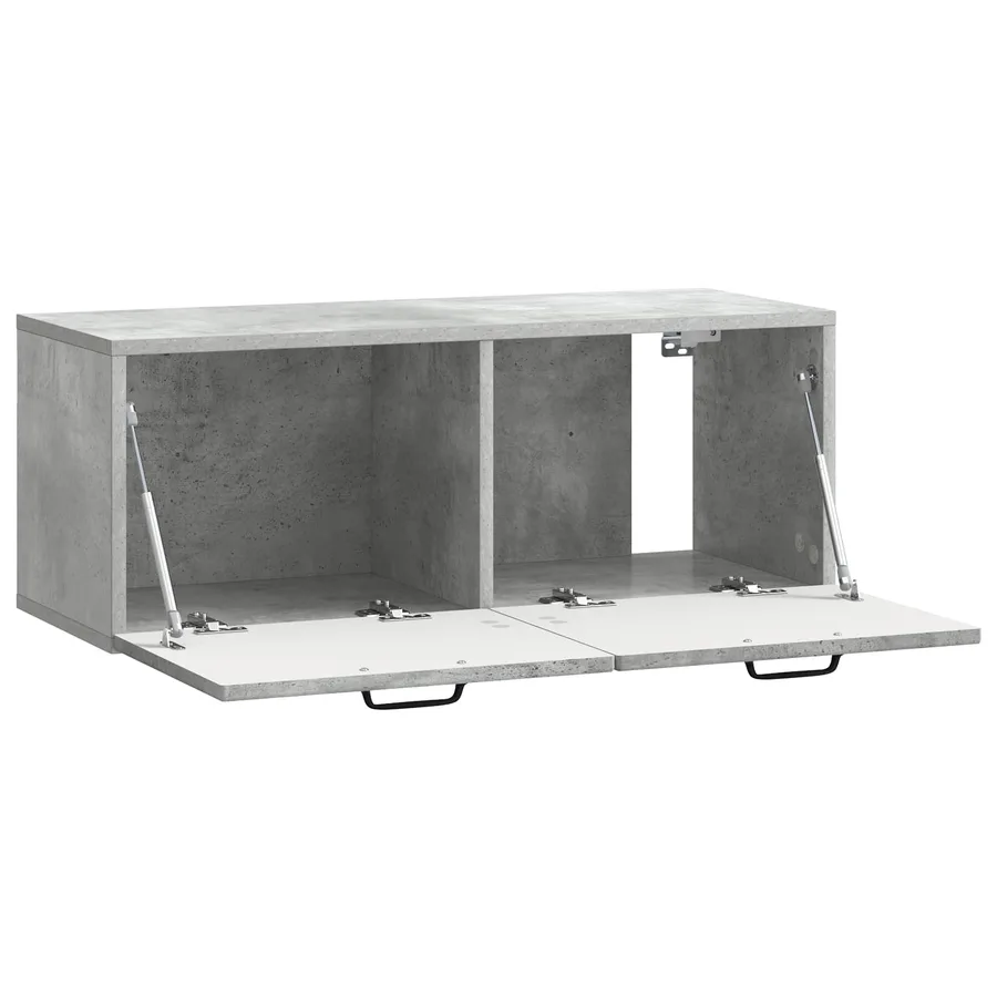Meuble TV mural Gris béton 78,5 x 31 x 30 cm Bois d'ingénierie - 5