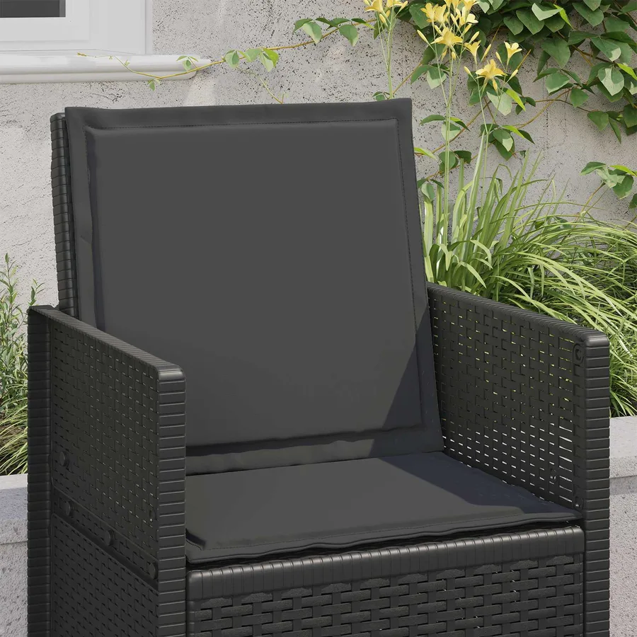 Coussins de siège et de dos 4 pcs Anthracite 47 x 45 x 2 cm - 4