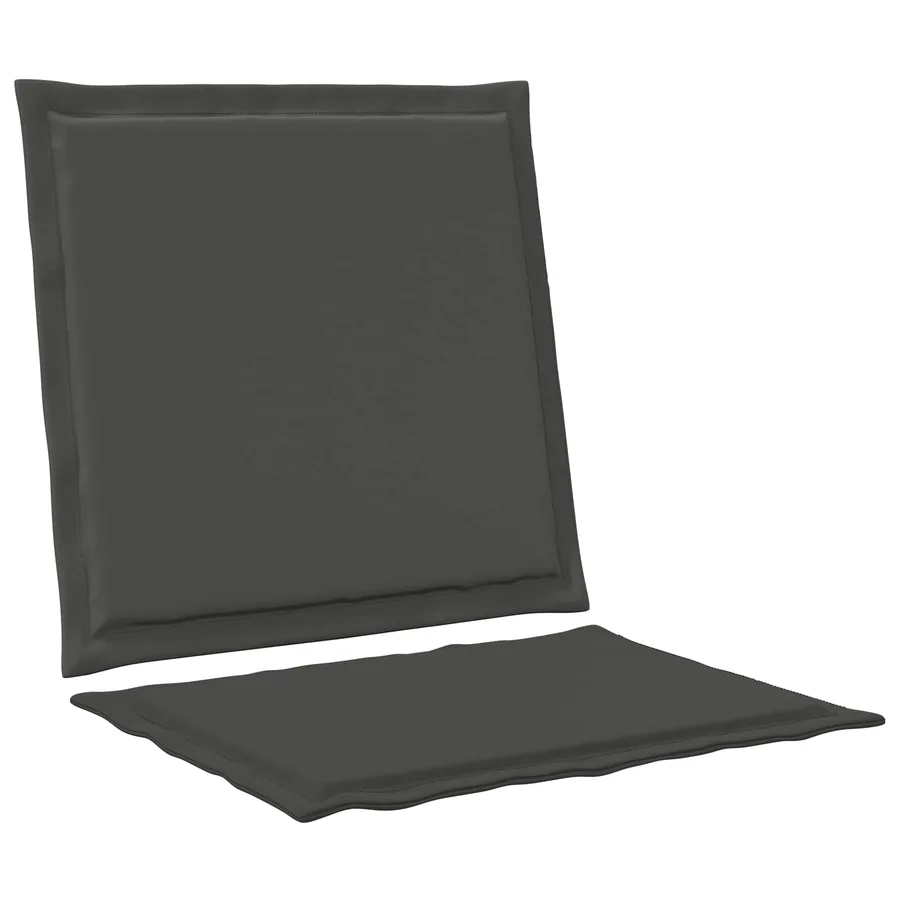 Coussins de siège et de dos 4 pcs Anthracite 47 x 45 x 2 cm - 5
