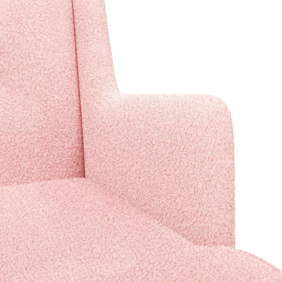 Fauteuil Rose Bouclé - 7
