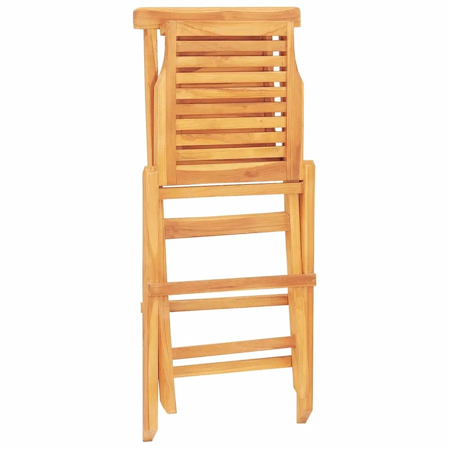 Chaises de jardin pliantes lot de 8 47x63x90cm bois massif teck - 2