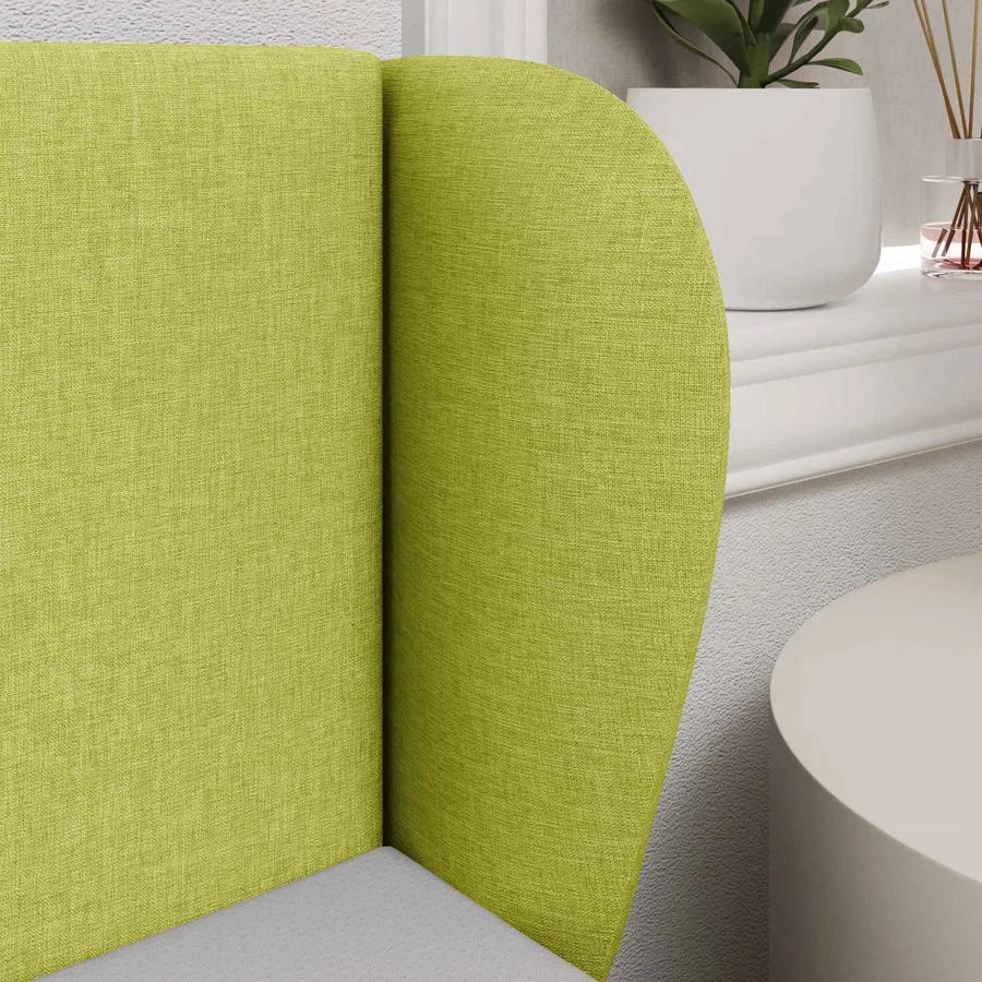 Oreille de tête de lit Vert 40 x 23 x 6 cm tissu - 4