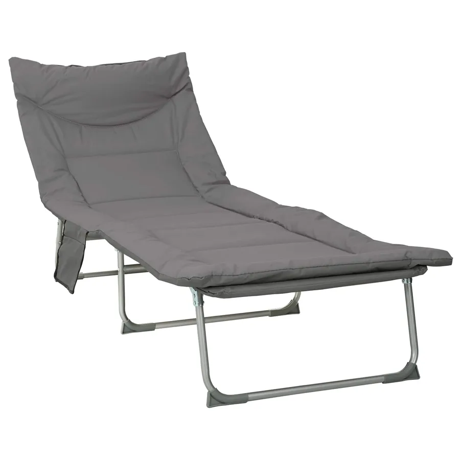Transat pliant avec coussin Vert foncé - 30