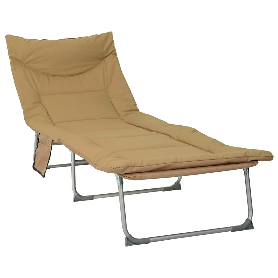 Transat pliant avec coussin Vert foncé - 40
