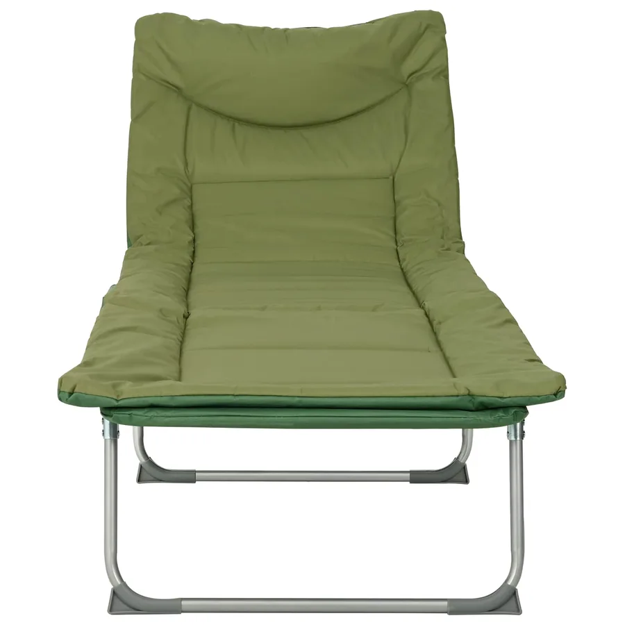 Transat pliant avec coussin Vert foncé - 5