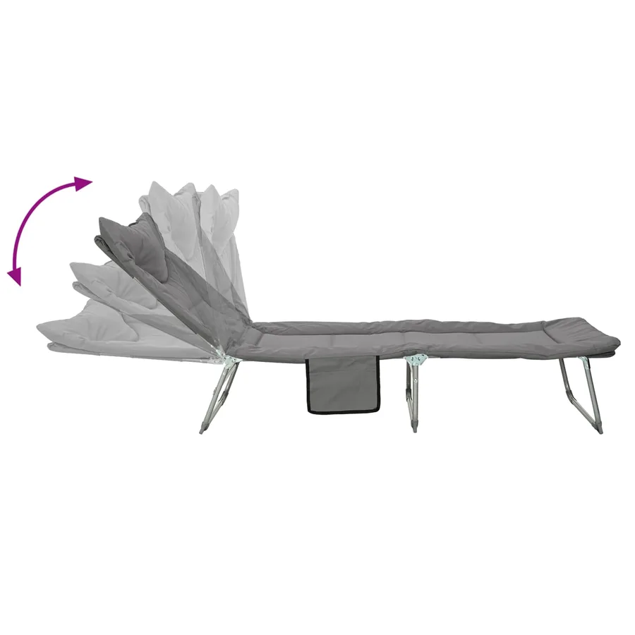Transat pliant avec coussin Vert foncé - 59