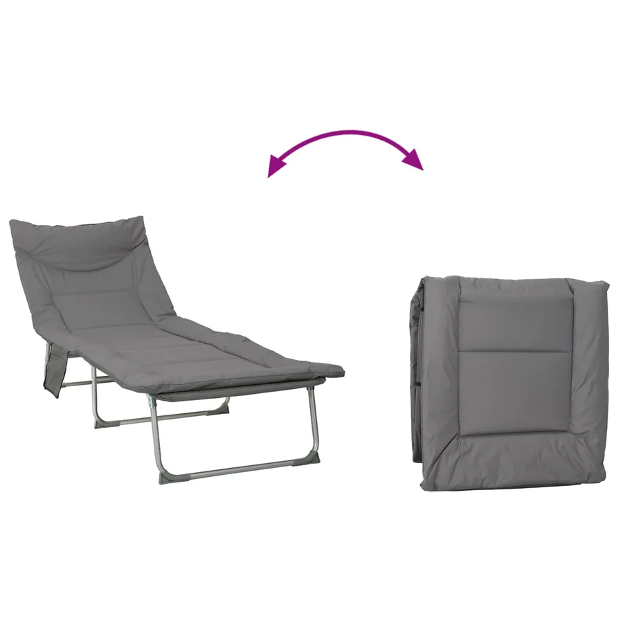 Transat pliant avec coussin Vert foncé - 60