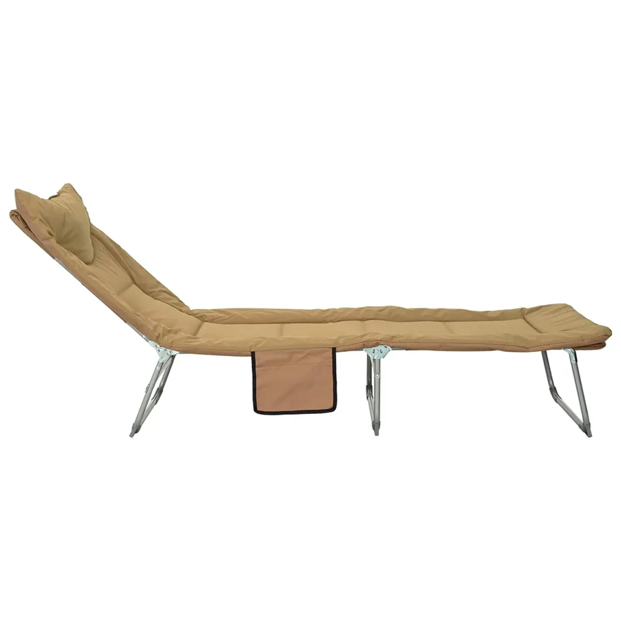 Transat pliant avec coussin Vert foncé - 70