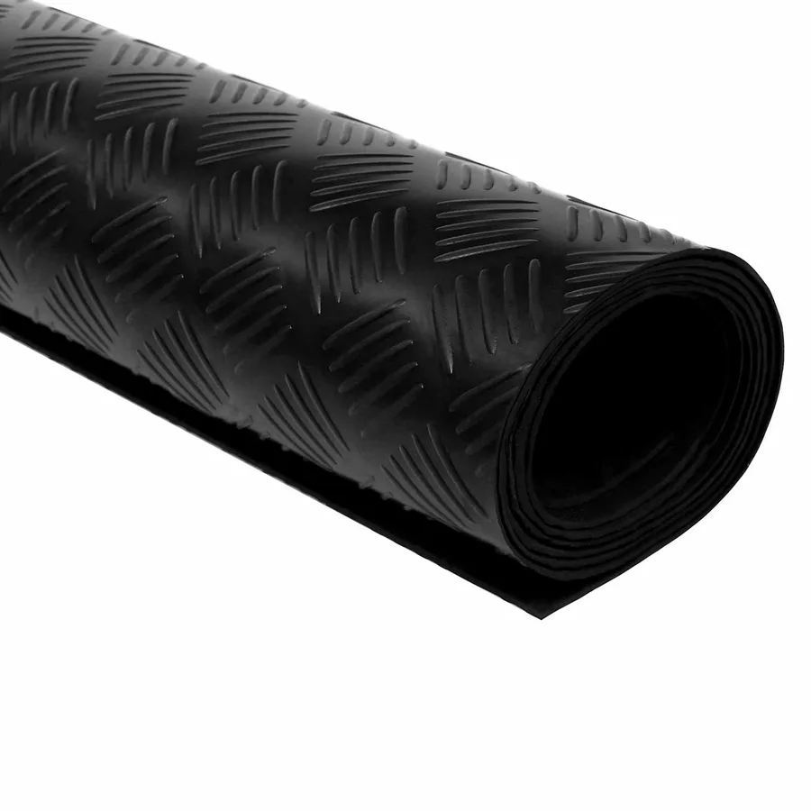 Tapis de sol Noir 1 x 2 m Caoutchouc - 3