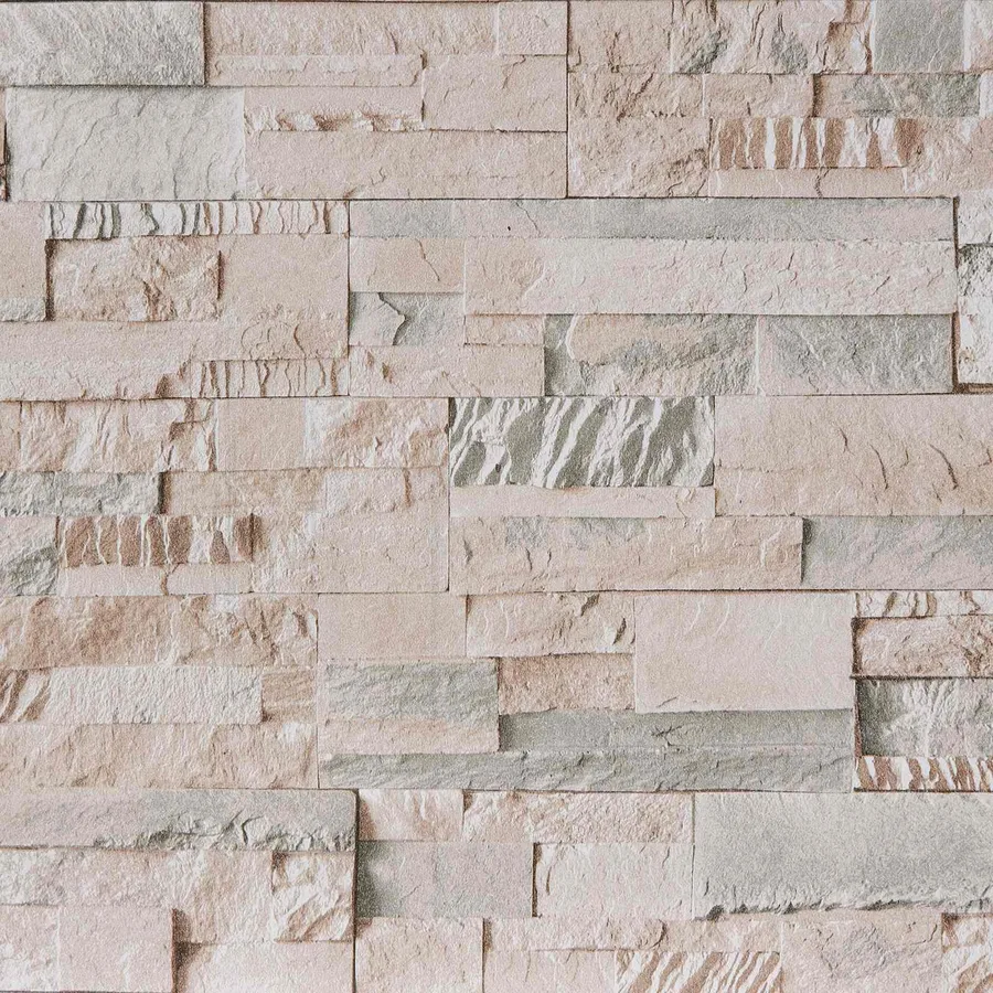Papier peint en pierre 3D Beige 10 x 0,53 m Tissu non tissé - 6