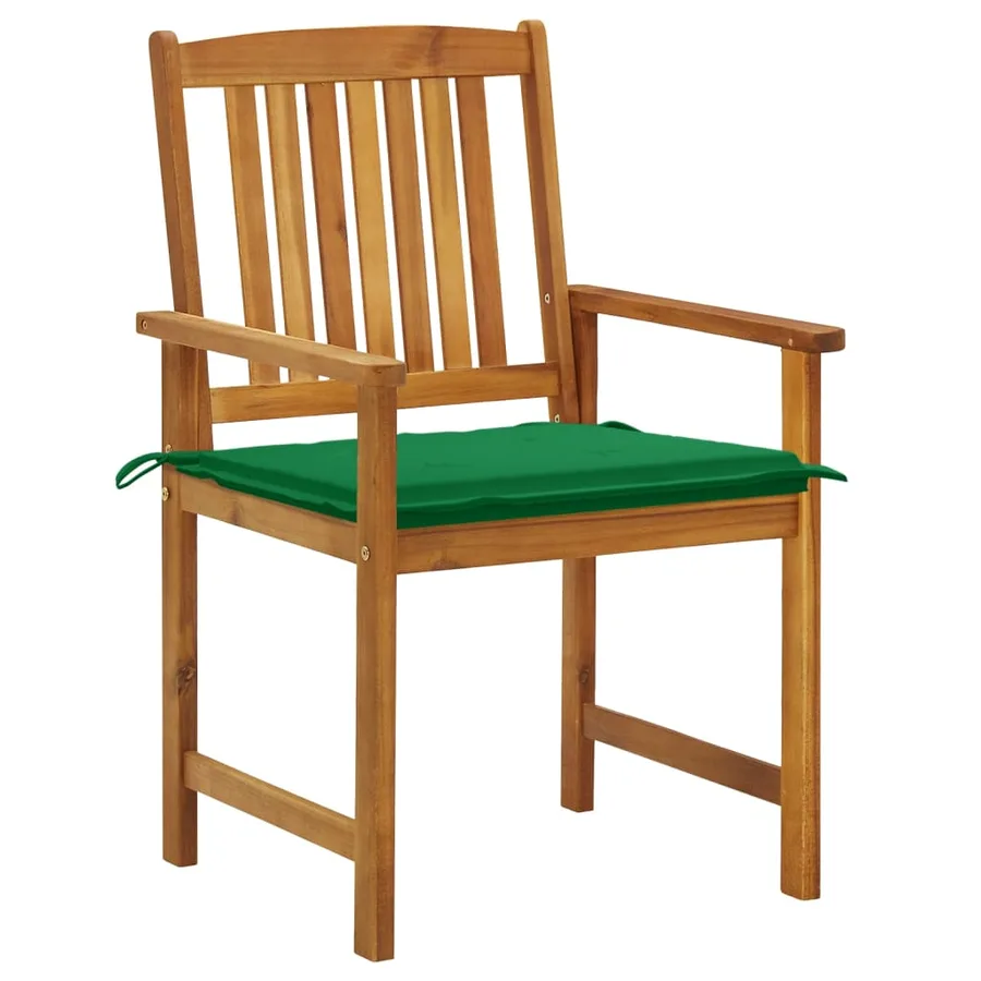Chaises de jardin avec coussins lot de 8 Bois d'acacia solide - 2