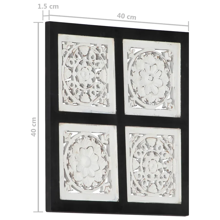 Décor artistique Noir et Blanc 40 x 40 x 1,5 cm - 5