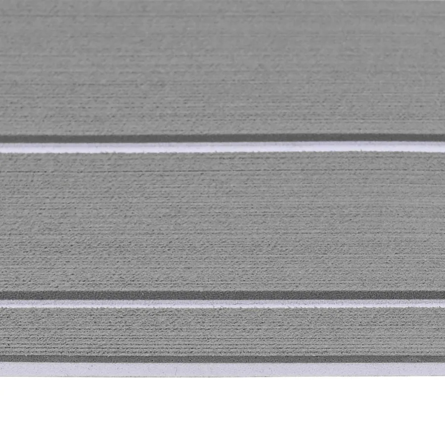 Tapis de bateau Rayé Gris clair et blanc 240 x 90 cm EVA - 7