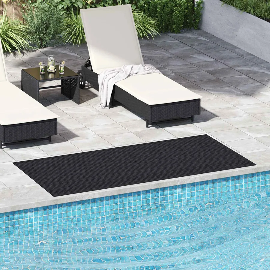 Tapis de sol Noir 1 x 2 m Caoutchouc