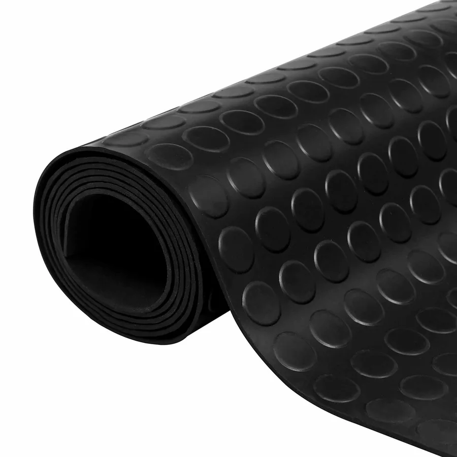 Tapis de sol Noir 1 x 2 m Caoutchouc - 2