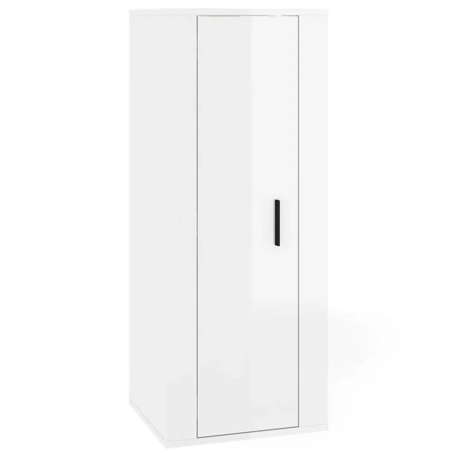 Meuble TV mural Blanc brillant 40x34,5x100 cm - 2