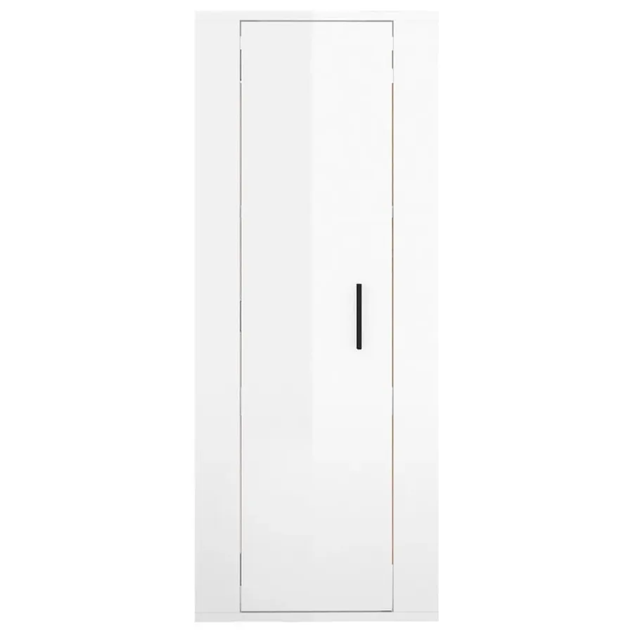 Meuble TV mural Blanc brillant 40x34,5x100 cm - 4