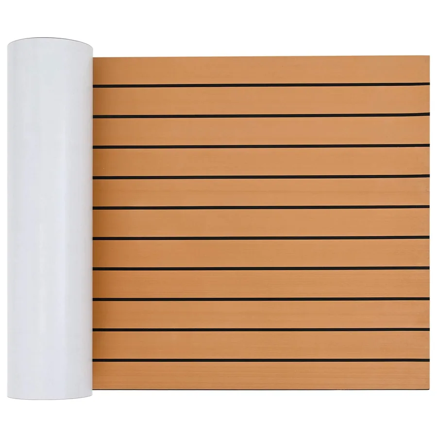 Tapis de bateau Rayé Marron et noir 240 x 60 cm EVA