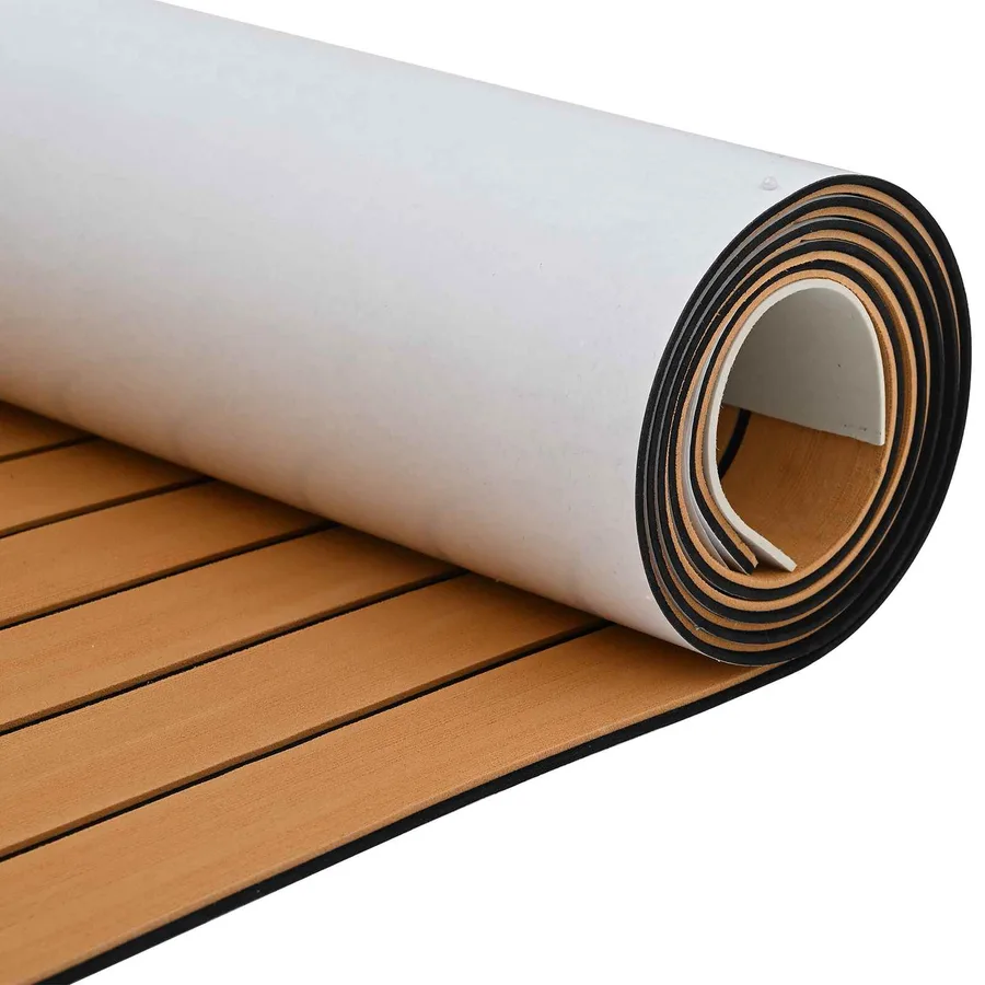 Tapis de bateau Rayé Marron et noir 240 x 60 cm EVA - 3