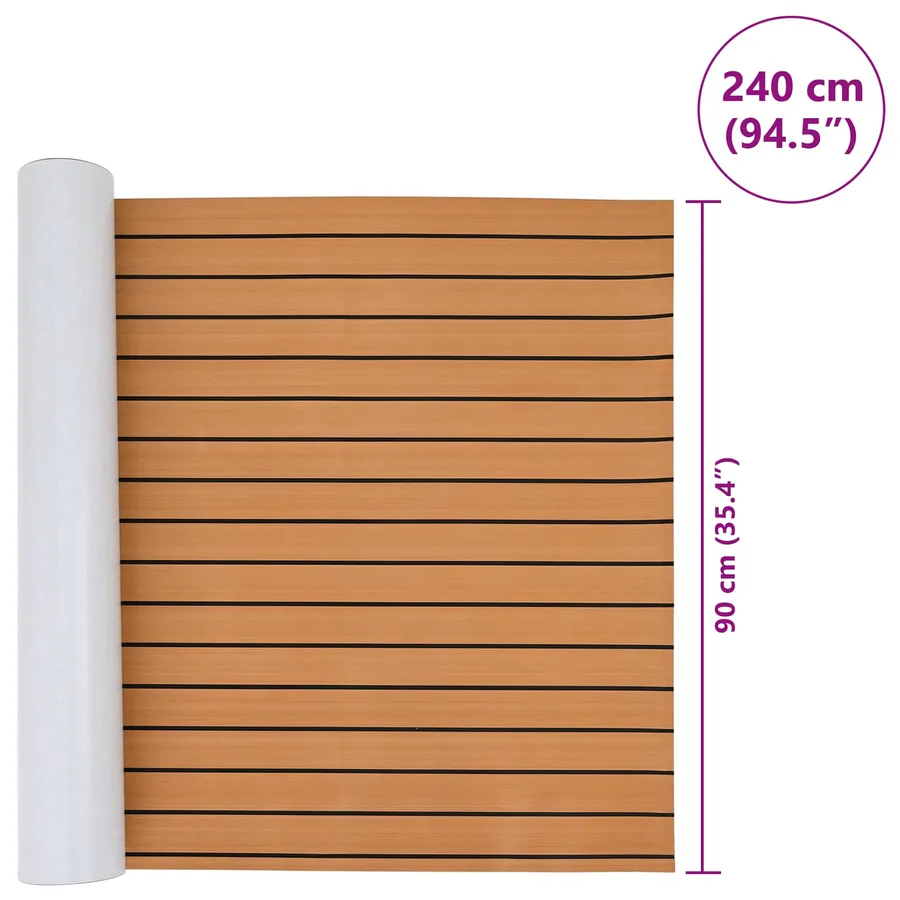 Tapis de bateau Marron et noir 240 x 90 cm EVA - 8
