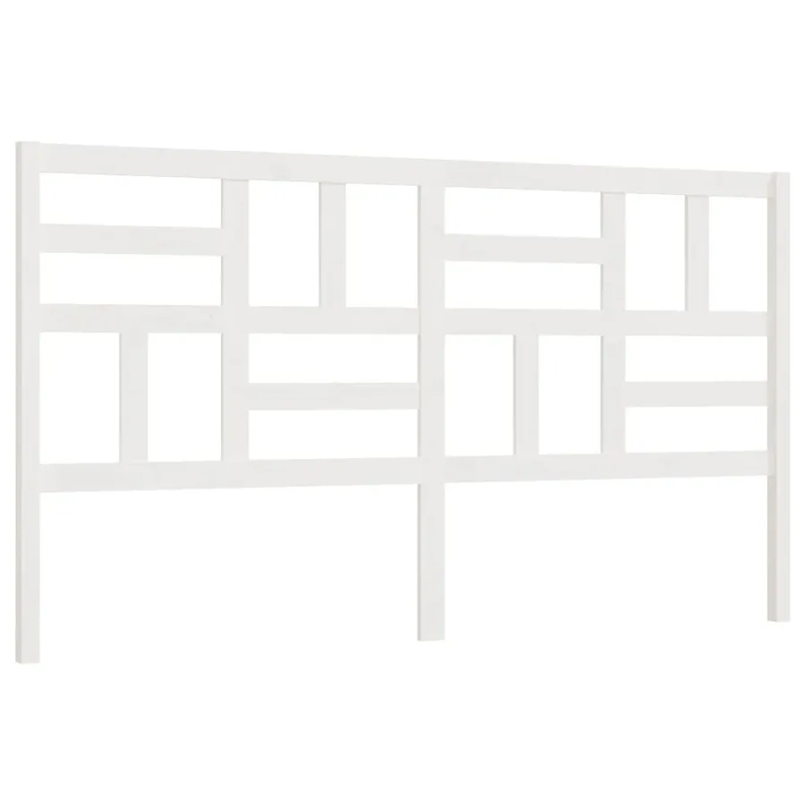 Tête de lit Blanc 206x4x104 cm Bois massif de pin - 2