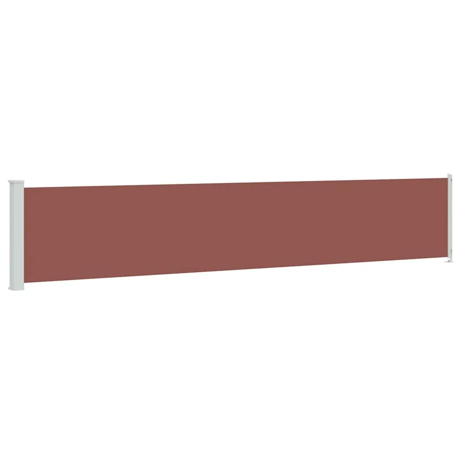 Auvent latéral rétractable de patio 117x600 cm Marron - 2