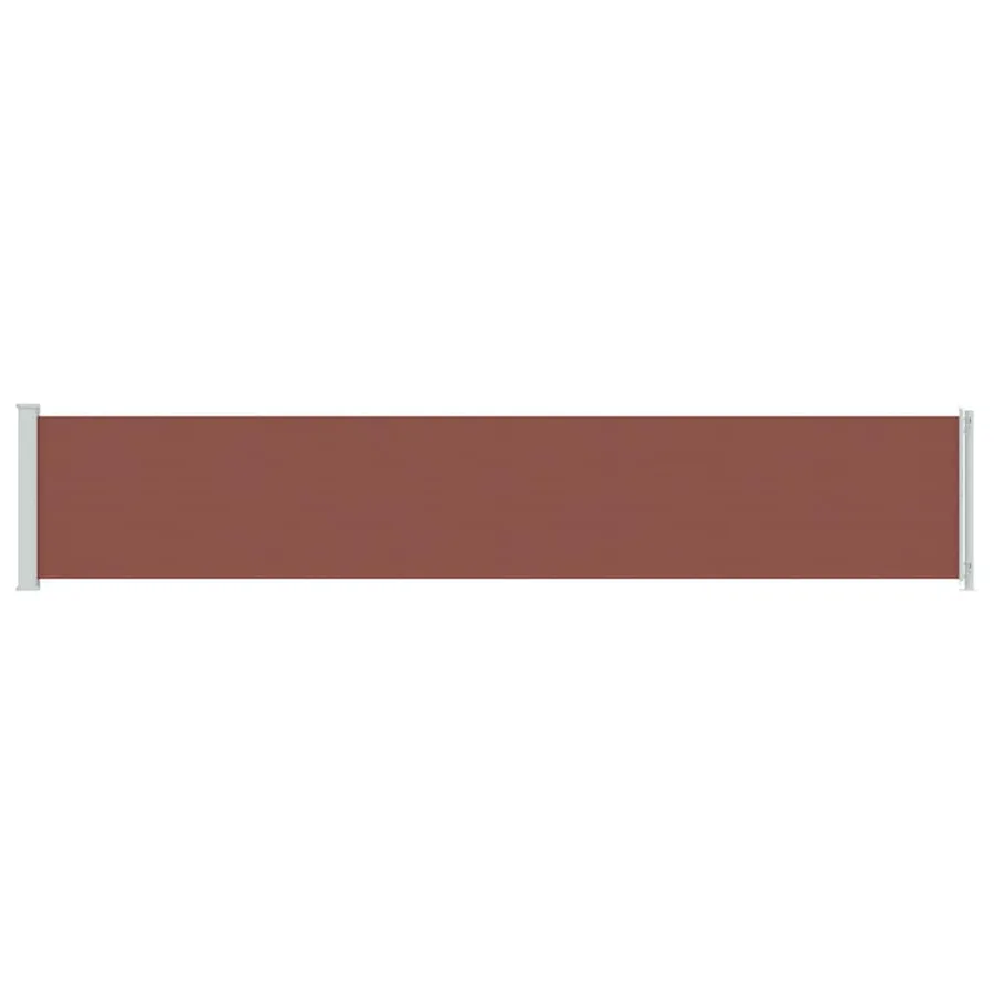 Auvent latéral rétractable de patio 117x600 cm Marron - 4