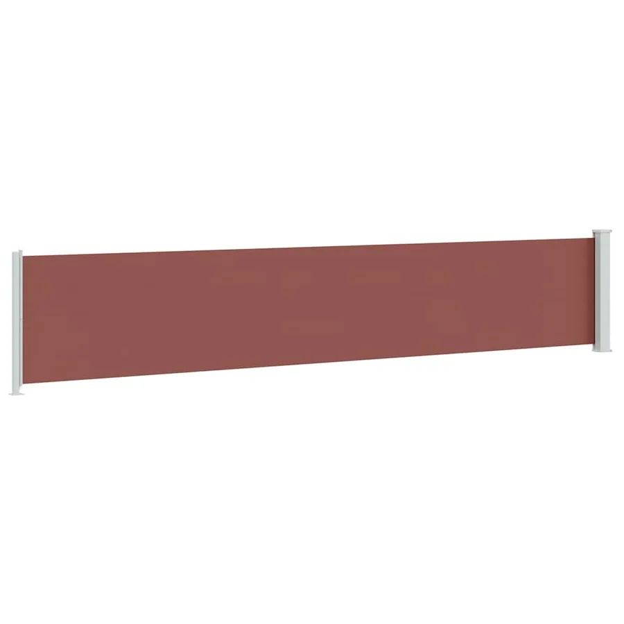Auvent latéral rétractable de patio 117x600 cm Marron - 6