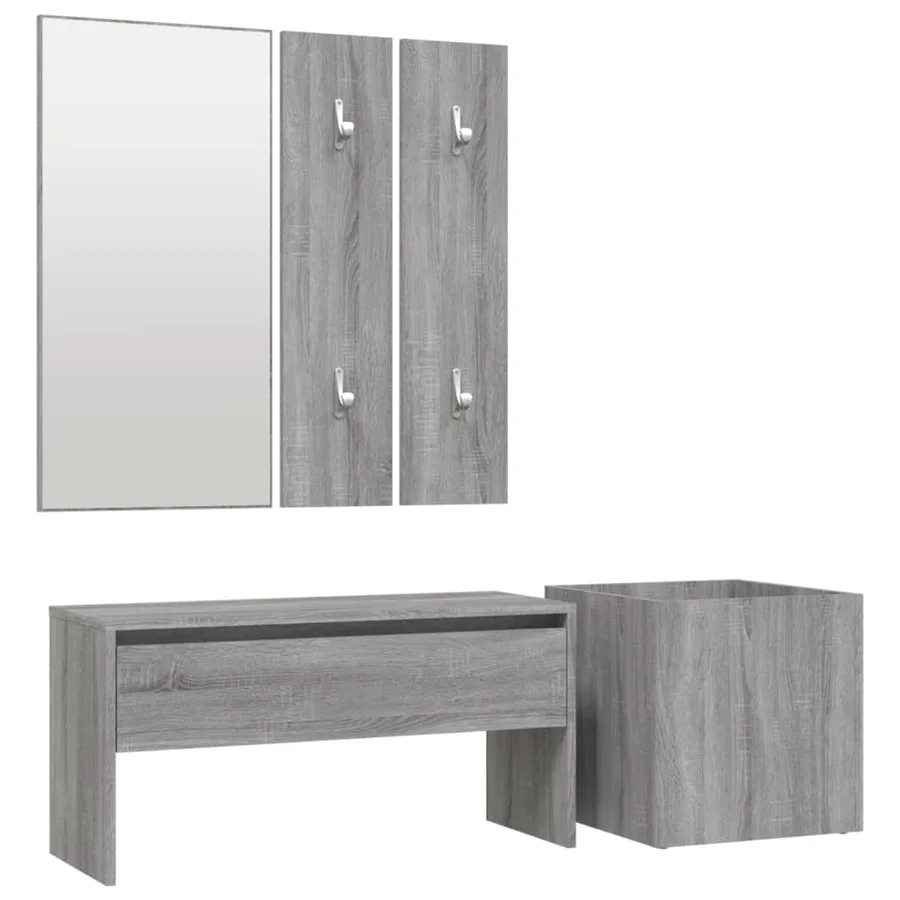Ensemble de meubles de couloir Sonoma gris Bois d'ingénierie - 2