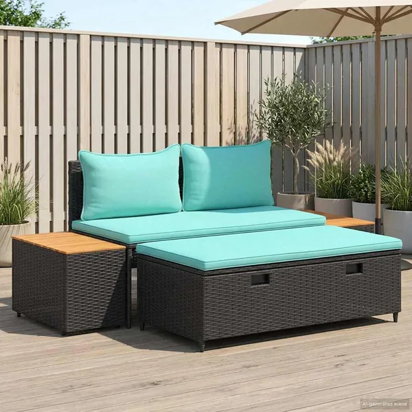 Ensemble de canapés d'extérieur 4 -Seater 4 pcs 55 x 30 x 39 cm