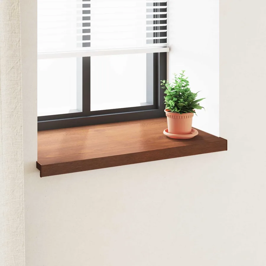 Appui de fenêtre Bois marron 60 x 50 x 4,5 cm PVC