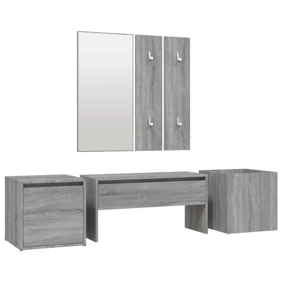 Ensemble de meubles de couloir Sonoma gris Bois d'ingénierie - 2