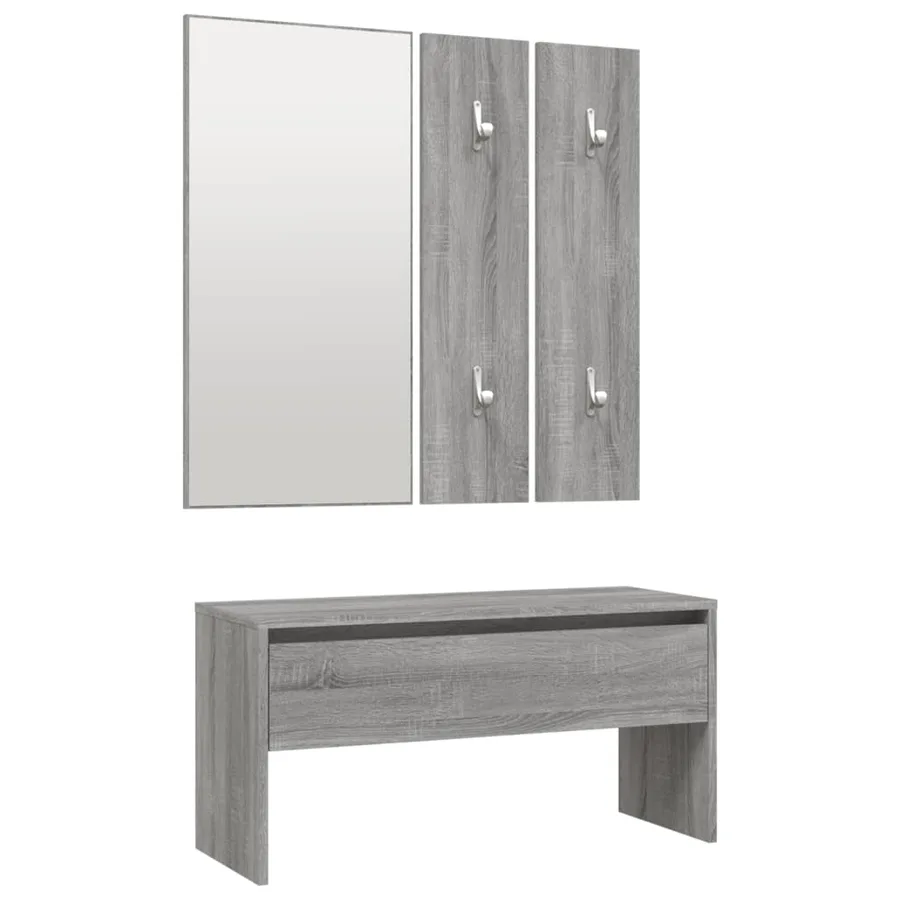 Ensemble de meubles de couloir Sonoma gris Bois d'ingénierie - 6