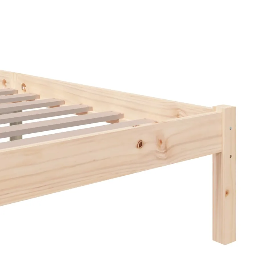 Cadre de lit sans matelas bois massif 180x200 cm - 6