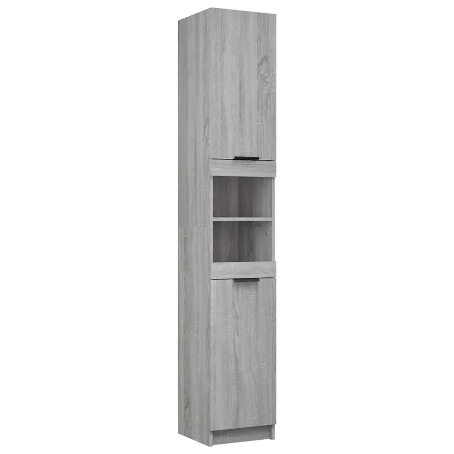 Armoire de bain Sonoma gris 32x34x188,5 cm Bois d'ingénierie - 2