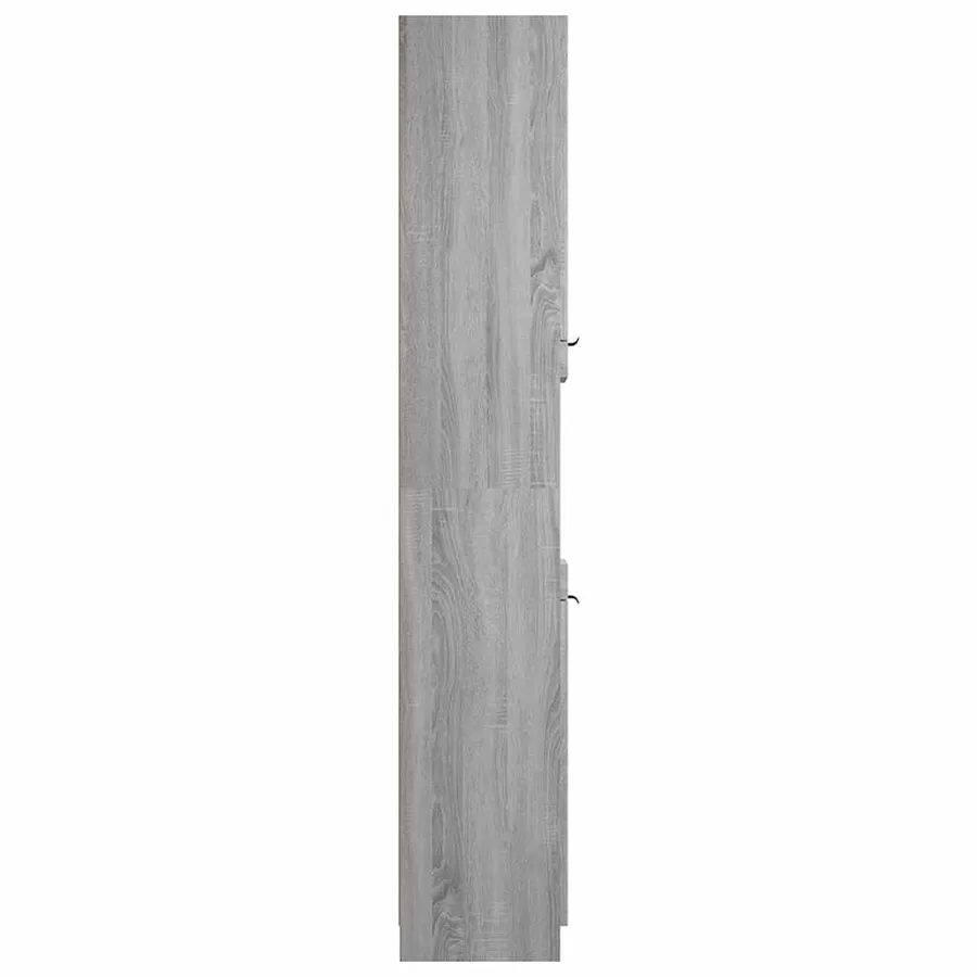 Armoire de bain Sonoma gris 32x34x188,5 cm Bois d'ingénierie - 9
