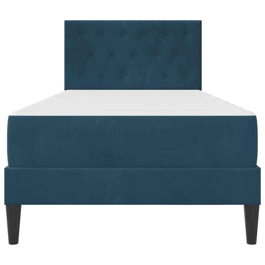 Cadre de lit avec matelas Bleu 80 x 200 cm Velours - 6