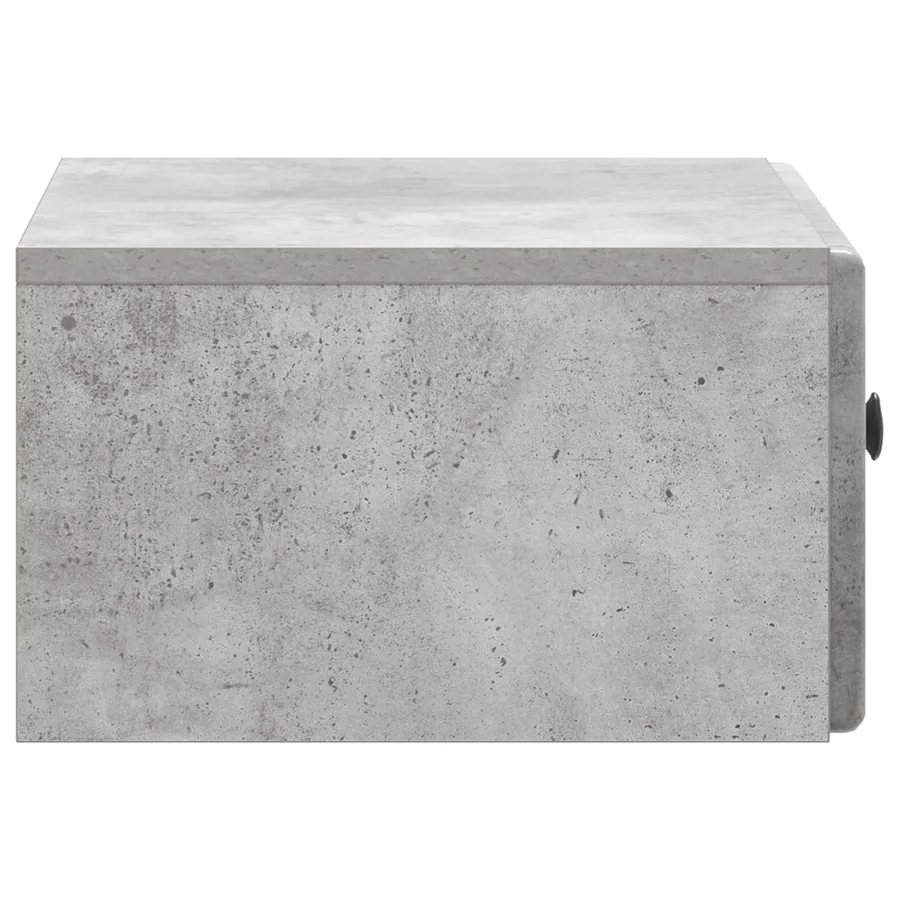 Cabinet de chevet mural Gris béton 49 x 34,5 x 20 cm - 6