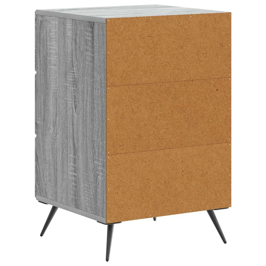 Cabinet de chevet avec tiroir Sonoma gris 43 x 41 x 66,5 cm - 7